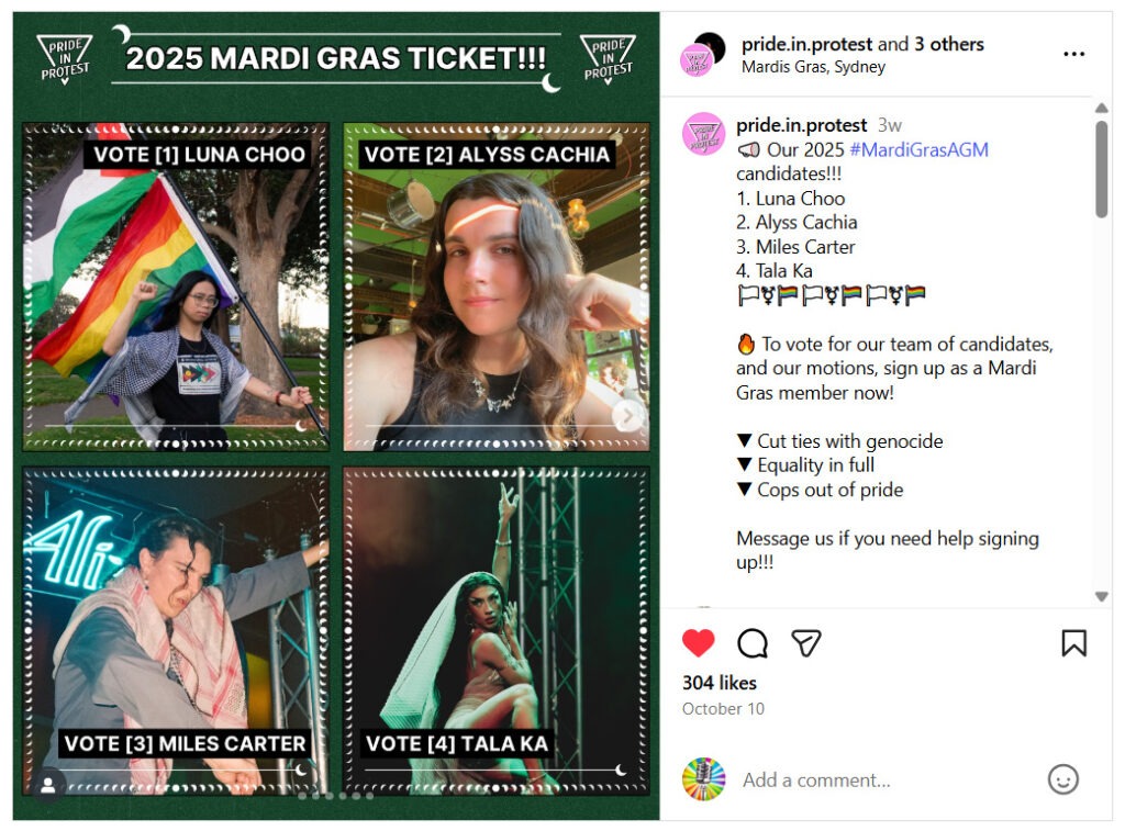 Sydney Gay and Lesbian Mardi Gras Nominations for the 2025 Election of Board Directors. enquirer.lgbt #enquirer @enquirer.lgbt https://enquirer.lgbt/culture/9-mardi-gras-board-candidates-to-examine/